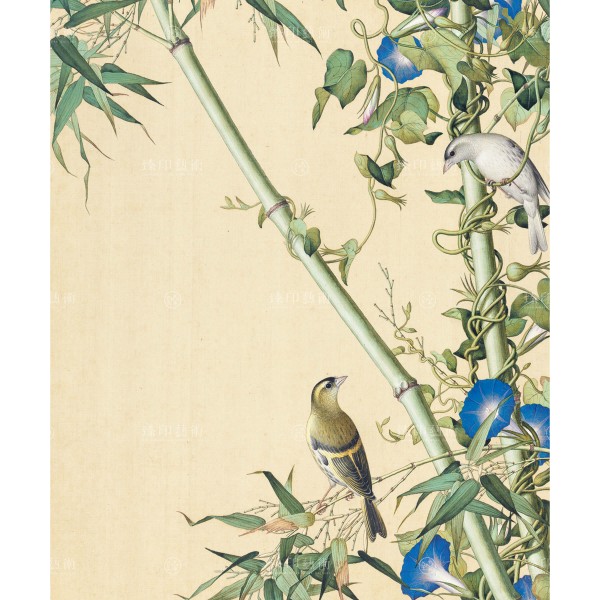 Bamboo and Morning Glory, Giuseppe Castiglione, Qing Dynasty, Immortal Blossoms in an Everlasting Spring, Giclée