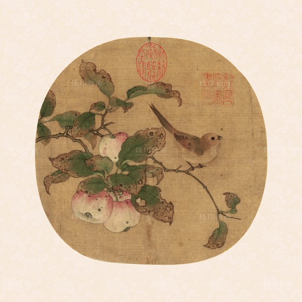 Bird on an Apple Branch, Huang Quan, Five Dynasty, Giclée