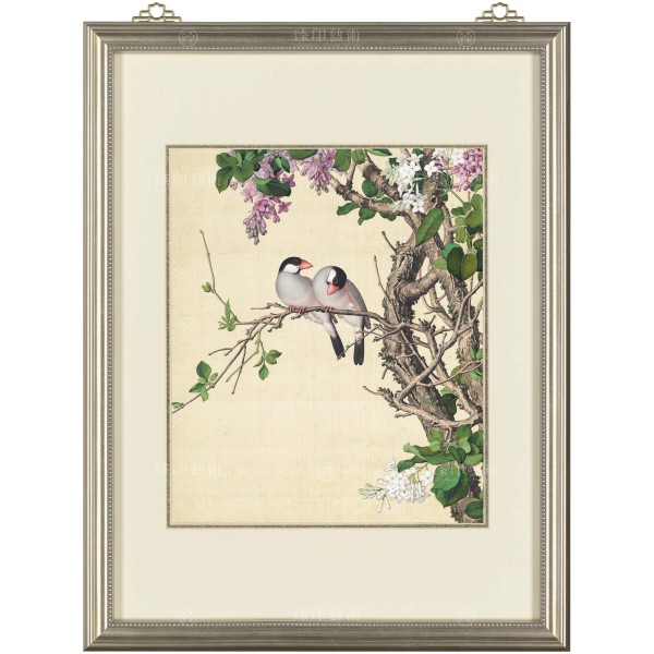 Lilac, Giuseppe Castiglione, Qing Dynasty, Immortal Blossoms in an Everlasting Spring, Frame (Domestic Delivery Only)
