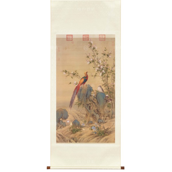 A Brocade of Spring, Giuseppe Castiglione, Qing Dynasty, Scroll (L)