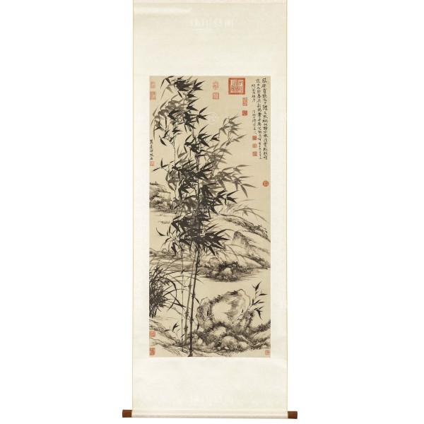 Bamboo and orchids, Yuanji, Wang Yuanqi, Qing dynasty, Scroll