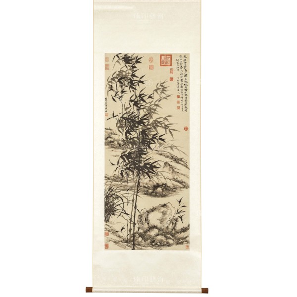 Bamboo and orchids, Yuanji, Wang Yuanqi, Qing dynasty, Scroll (S)