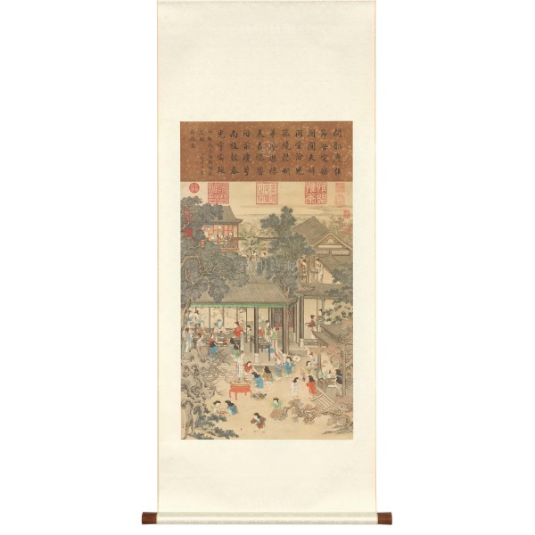 Joy at the New Year, Yao Wen-han, Qing Dynasty, Scroll