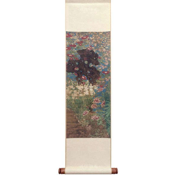 Picture of the New Year, Zhao Chang, Song Dynasty, Mini Scroll (L)
