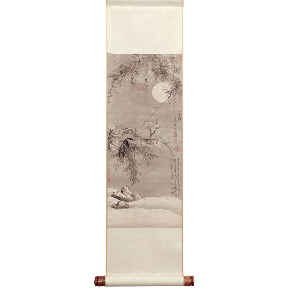 The Five Purities, Yun Shou-ping, Qing Dynasty, Mini Scroll (L)
