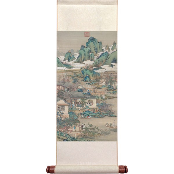 Activities of the Twelve Months (The Ninth Lunar Month), Court artists, Qing Dynasty, Mini Scroll (M)