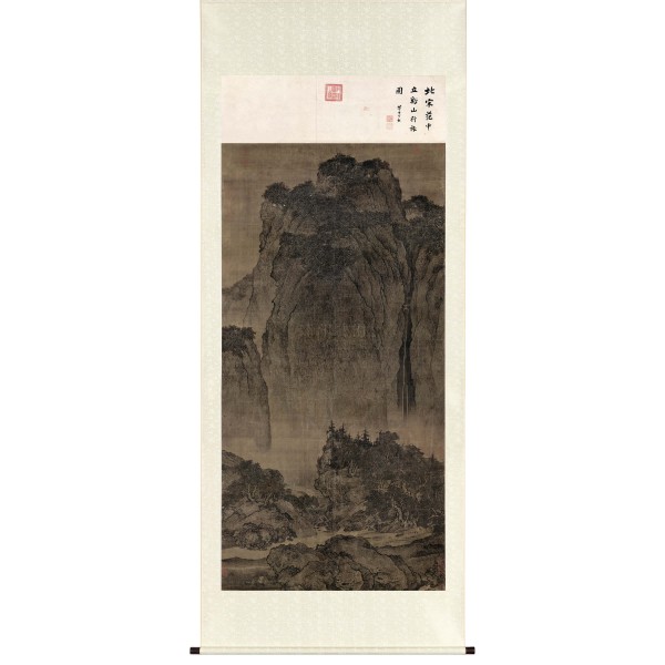 Travelers Among Mountains and Streams, Fan Kuan, Song Dynasty, Scroll (Original size)