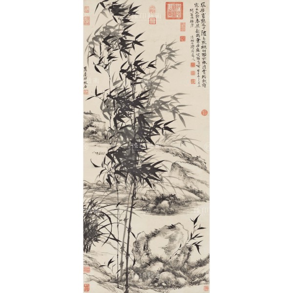 Bamboo and orchids, Yuanji, Wang Yuanqi, Qing Dynasty, Giclée (L)(Original size)
