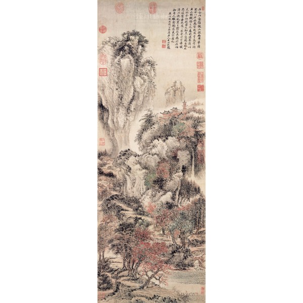 Mountains, Streams and Autumn-tinted Trees, Wang Hui, Qing Dynasty, Giclée 