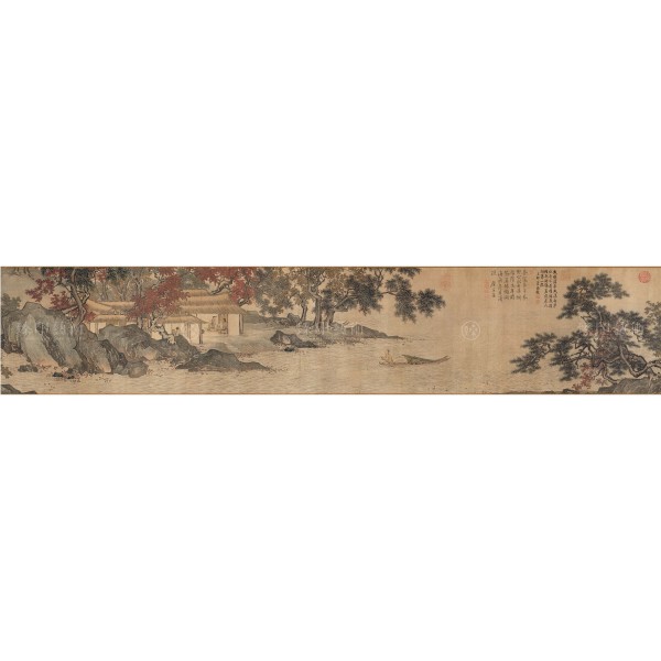 Fishing in Reclusion Among Mountains and Streams, Tang Yin,  Ming Dynasty, Giclée (Partial size)150N