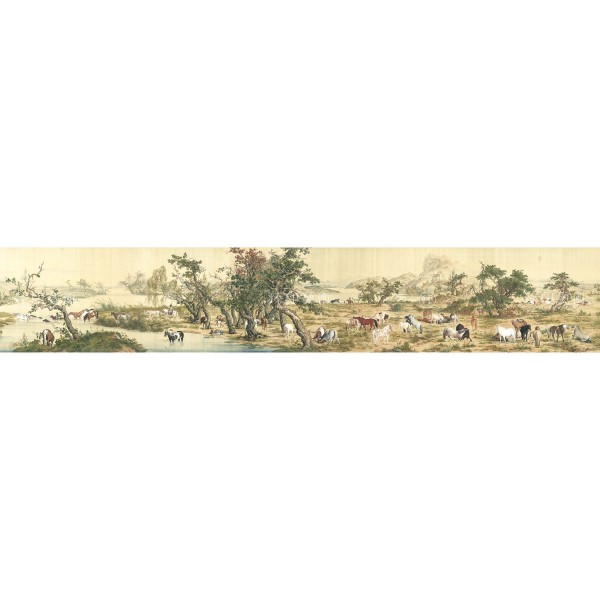 One Hundred Horses, Giuseppe Castiglione, Qing Dynasty, Giclée (Partial size)200N