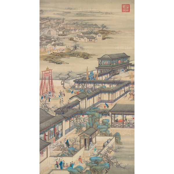 Activities of the Twelve Months (The First Lunar Month), Court artists, Qing Dynasty, Giclée (S) 