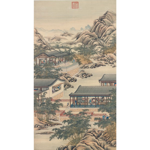 Activities of the Twelve Months (The Tenth Lunar Month), Court artists, Qing Dynasty, Giclée (L)