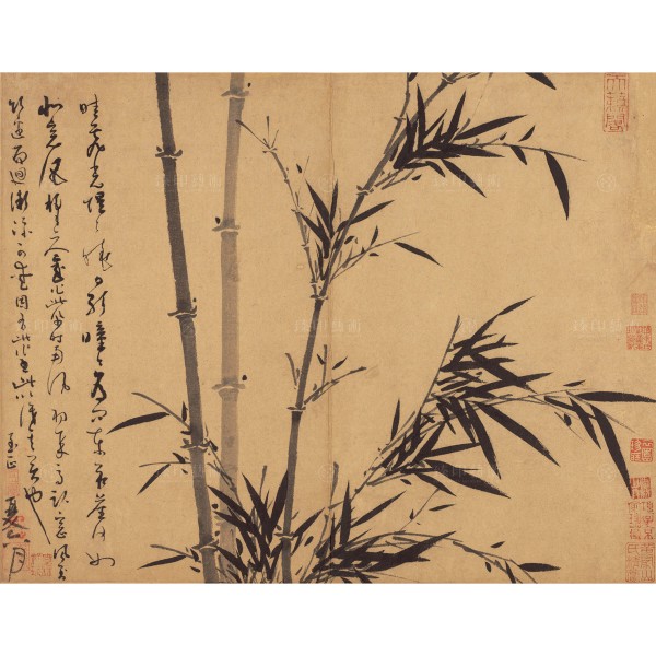 Manual of Ink Bamboo, Day Break After the Rain, Wu Zhen, Yuan dynasty, Giclée