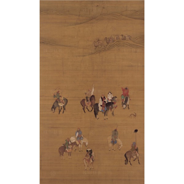Khubilai Khan Hunting, Liu Kuan-tao, Yuan Dynasty, Giclée
