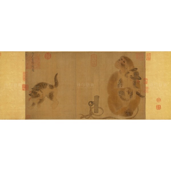 Monkey and Cats, I Yuan-chi, Song dynasty, Giclée