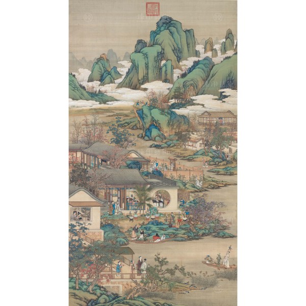 Activities of the Twelve Months (The Ninth Lunar Month), Court artists, Qing Dynasty, Giclée (mini)