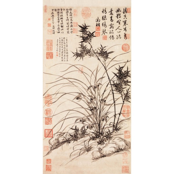 Orchids and Bamboo, Wen Cheng-ming, Ming Dynasty, Giclée