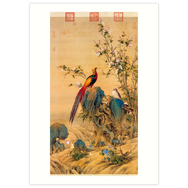 B4 Size, Print Card, A Brocade of Spring, Giuseppe Castiglione, Qing Dynasty