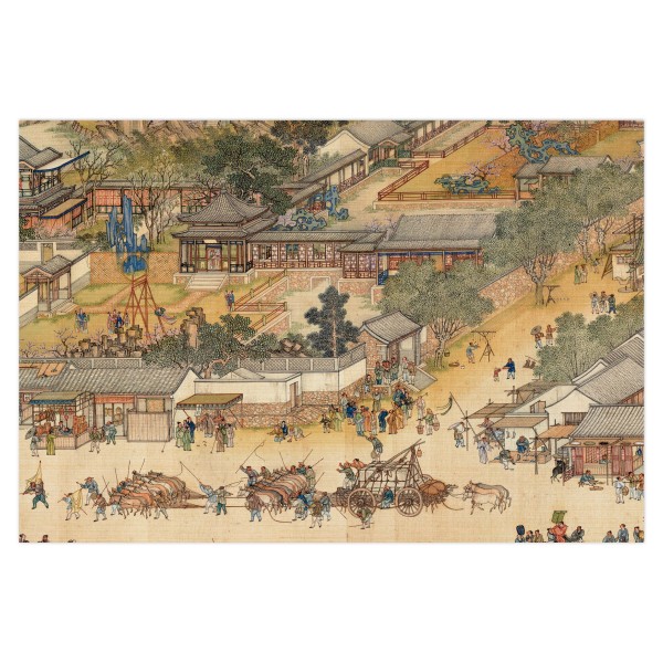 Postcard, Up the River During Qingming, Qing Court painters．Swing