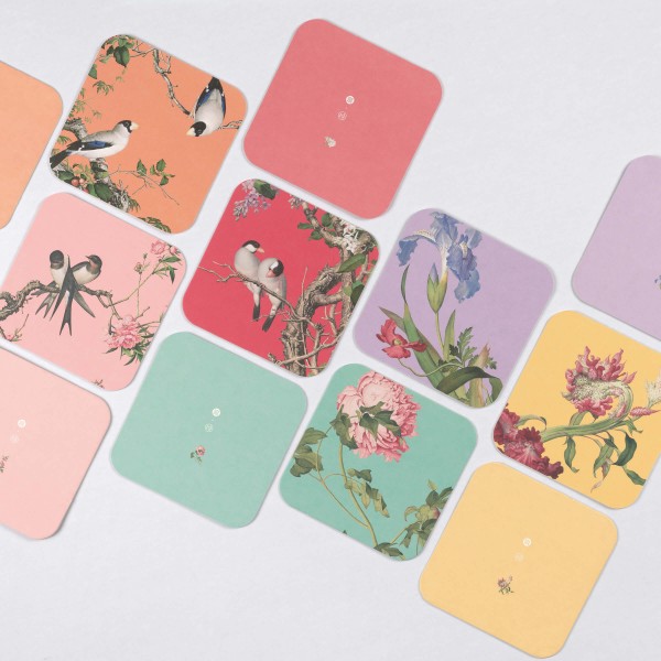 Coaster Variety Pack, Immortal Blossoms in an Everlasting Spring, 6 Pieces for a Set