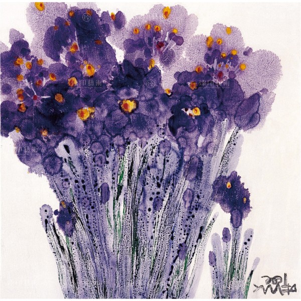 Chen Ming-shan, Rhythm of Violet Flowers, Giclee