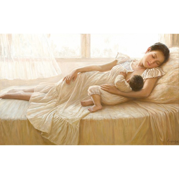 Li Zi-jian, Breastfeeding (M), Giclee