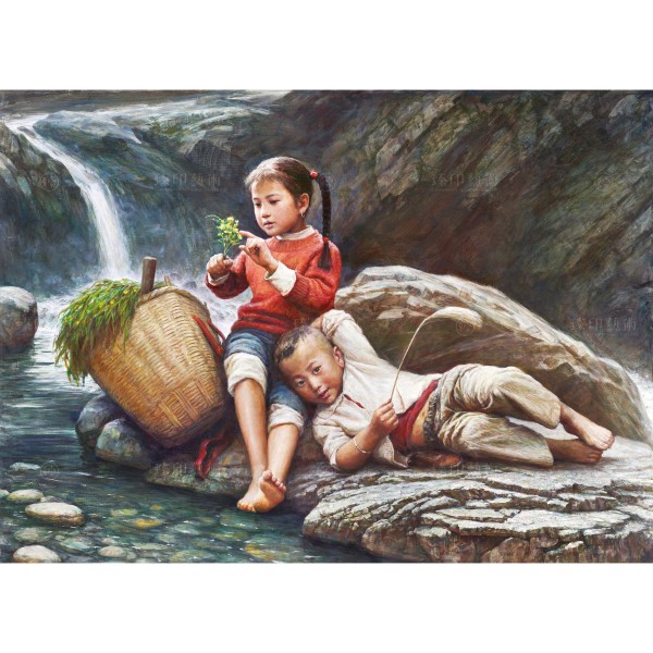 Li Zi-jian, Childhood in the Mountain (M), Giclee