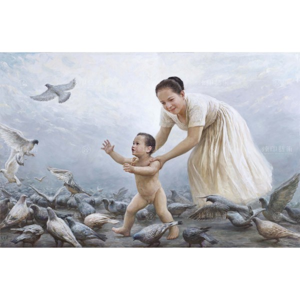 Li Zi-jian, Pigeon and Son (S), Giclee