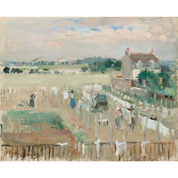 Hanging the Laundry out to Dry, Berthe Morisot, Giclée