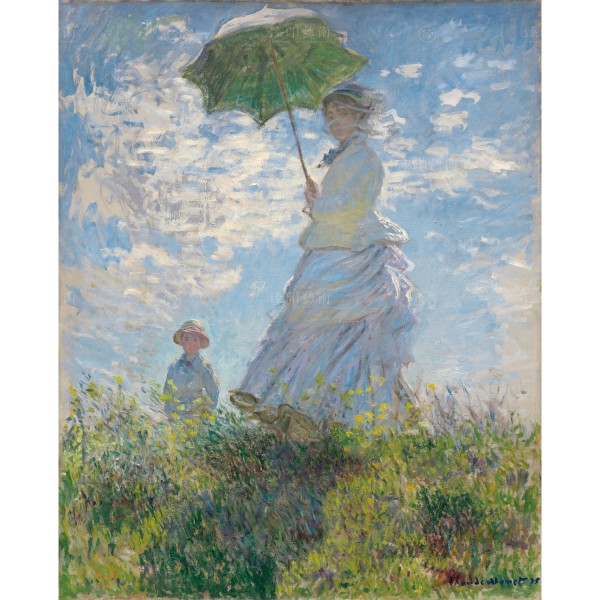 Woman with a Parasol - Madame Monet and Her Son, Claude Monet, Giclée