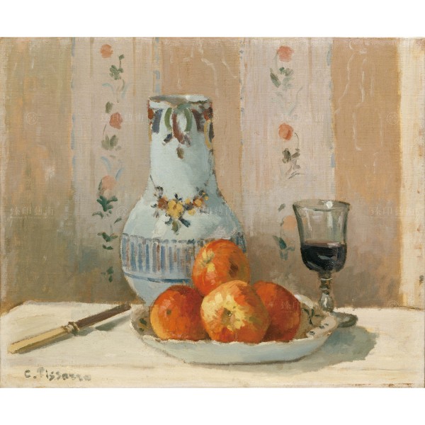 Still Life with Apples and Pitcher, Camille Pissarro, Giclée