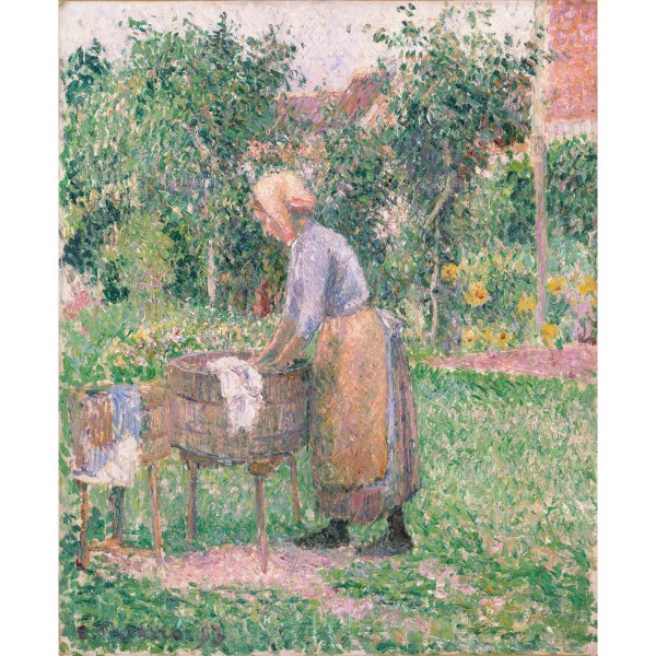A Washerwoman at Éragny Camille Pissarro, Giclée