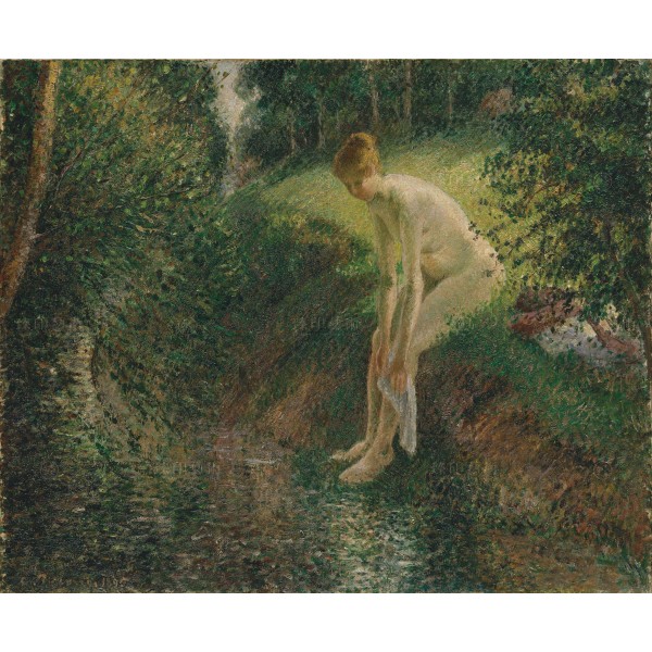 Bather in the Woods, Camille Pissarro, Giclée