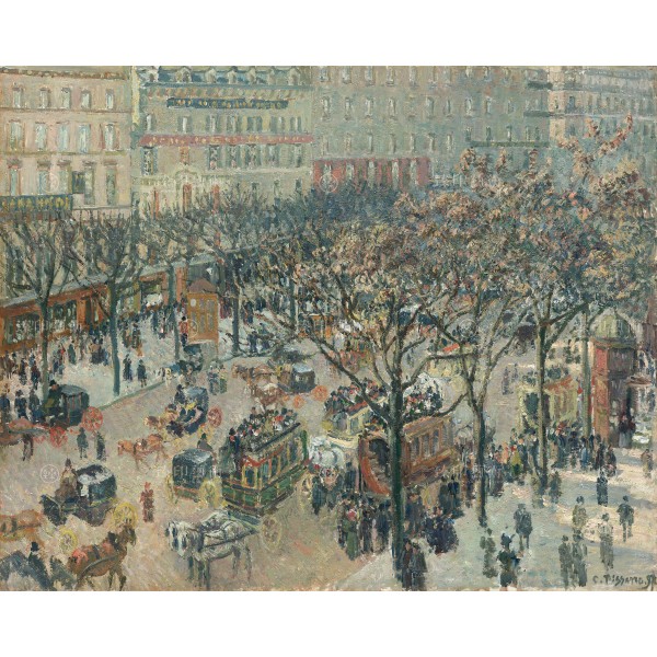 Boulevard des Italiens, Morning, Sunlight,Camille Pissarro, Giclée