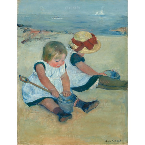 Children Playing on the Beach, Mary Cassatt, Giclée
