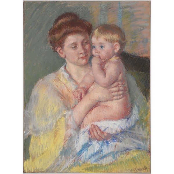 Baby John with Forefinger in His Mouth,Mary Cassatt, Giclée