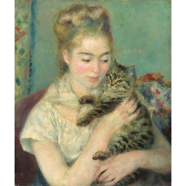 Woman with a Cat, Auguste Renoir, Giclée