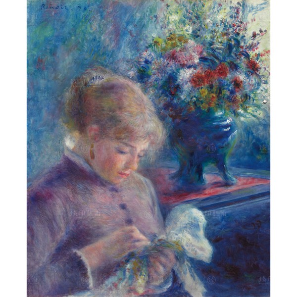Young Woman Sewing, Auguste Renoir, Giclée